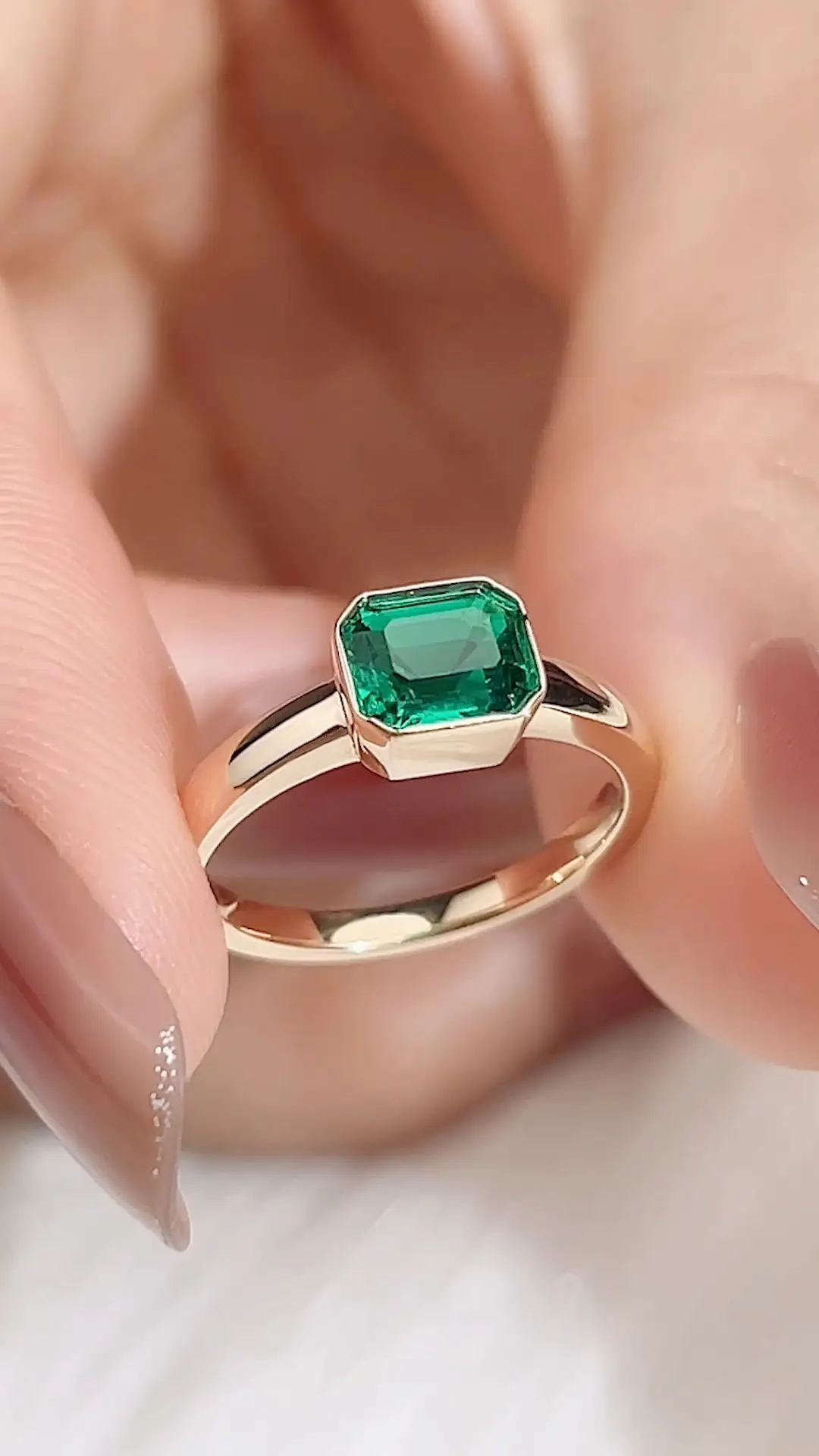 Messi Jewelry Lab Emerald Ring Msr-925 1