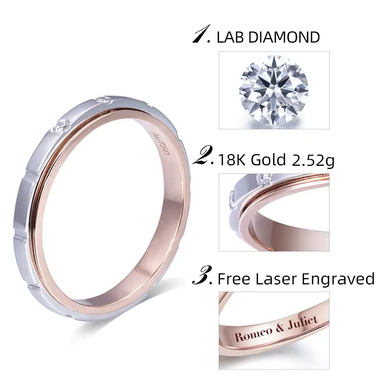 lab diamond wedding band at Wholesale Prices | Messi Jewelry 7