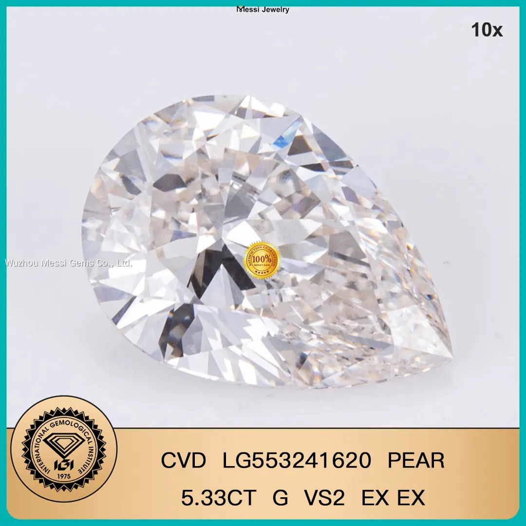 Messi Jewelry | Hot Sale large man made diamonds factory price 1