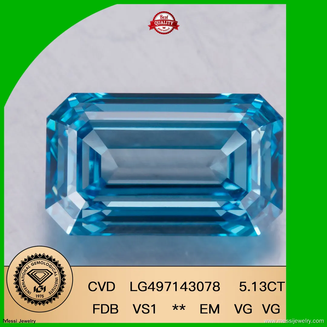 Custom lab created emerald cut diamond ring customized Manufacturer | Messi Jewelry 1