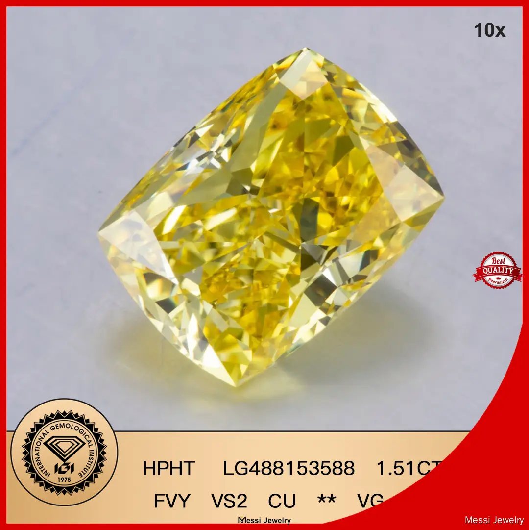 Messi Jewelry | Low-cost fancy yellow lab grown diamonds manufacturers 1