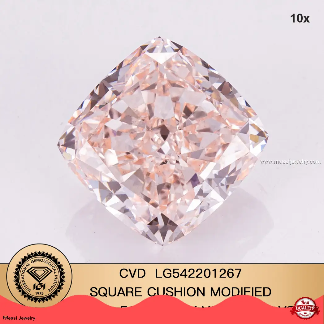 sturdy 2 carat cushion cut lab diamond quality assurance | Messi Jewelry 1