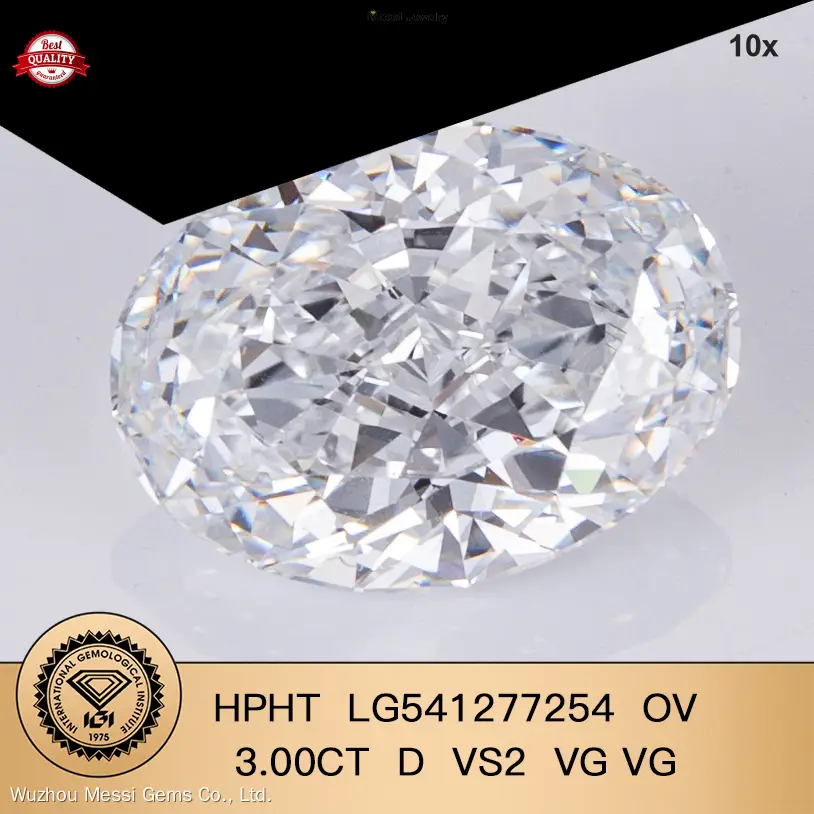 Messi Jewelry | newly 1.5 carat lab grown oval diamond manufacturing 1
