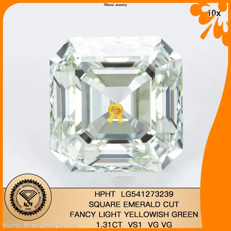 Custom green lab grown diamonds highly rated Manufacturer | Messi Jewelry 1