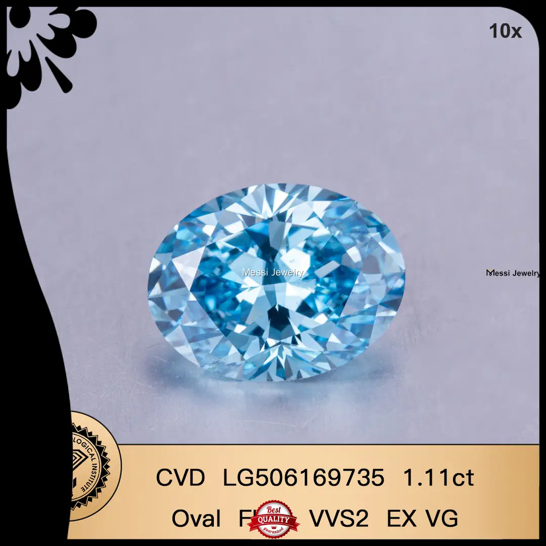 Custom 1.5 carat lab grown oval diamond factory Manufacturer | Messi Jewelry 1
