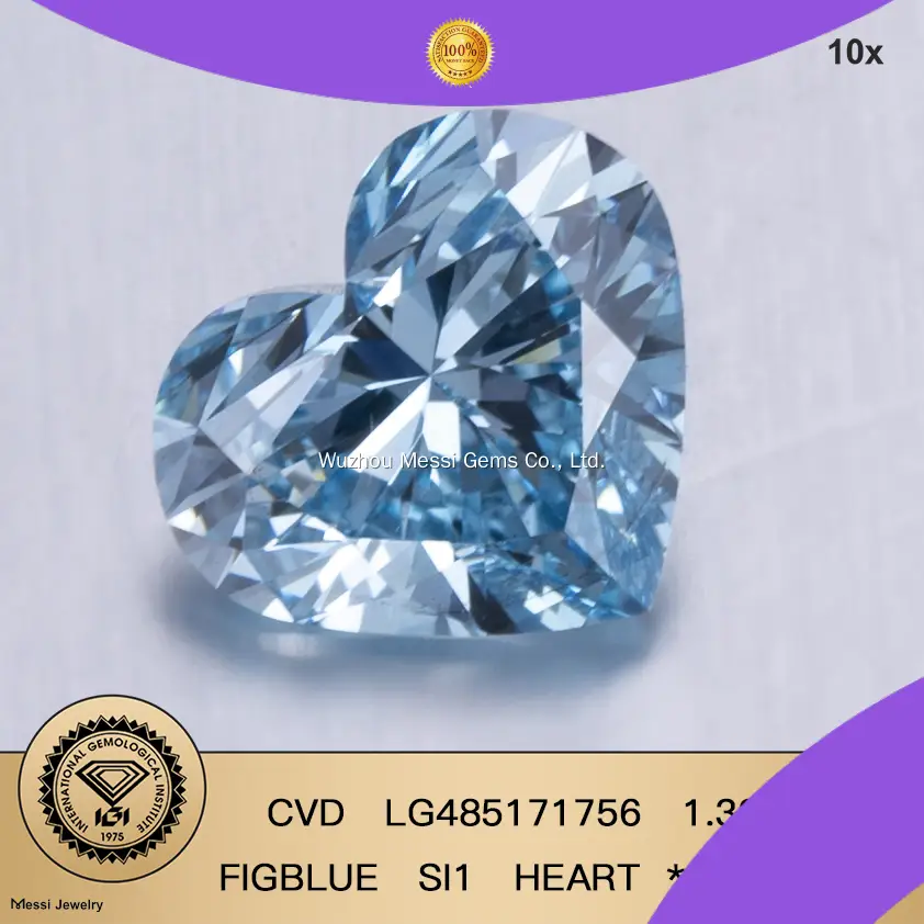 high quality blue lab diamond ring factory | Messi Jewelry 1
