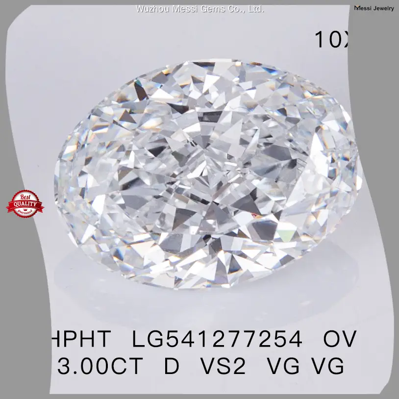 Custom oval man made diamond engagement ring directly sale Manufacturer | Messi Jewelry 1