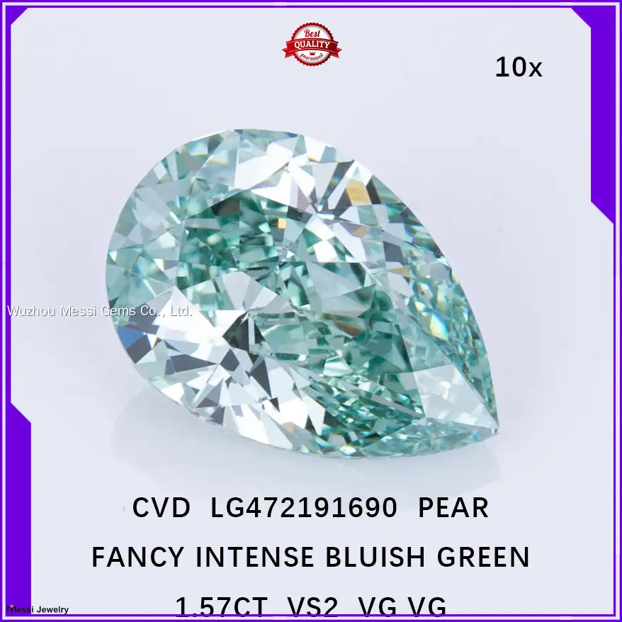 Custom pear cut lab grown diamonds factory direct supply Manufacturer | Messi Jewelry 1