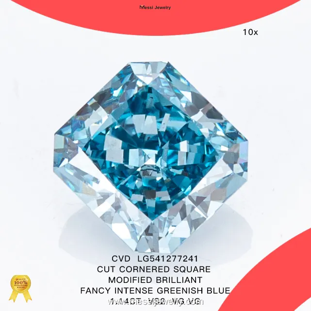 Reliable lab created blue diamond ring supply | Messi Jewelry 1