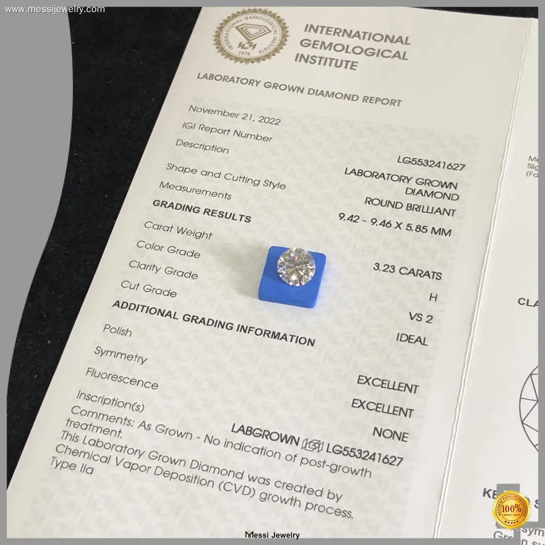 Messi Jewelry | bulk production 0.9 carat lab diamond highly rated 1