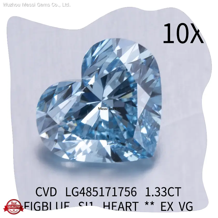 Custom heart lab diamond with good price Manufacturer | Messi Jewelry 1