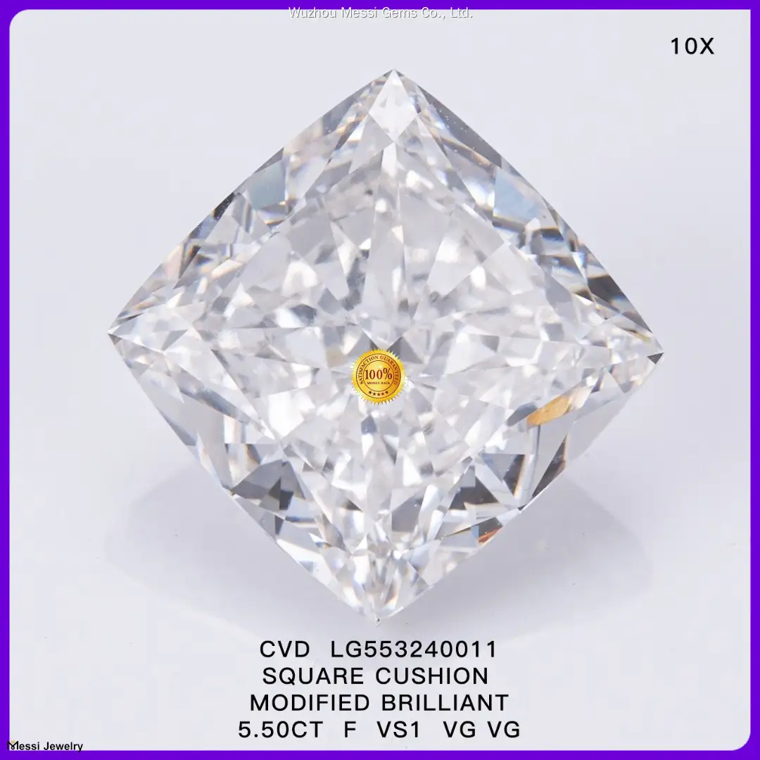 Creative large man made diamonds customized | Messi Jewelry 1