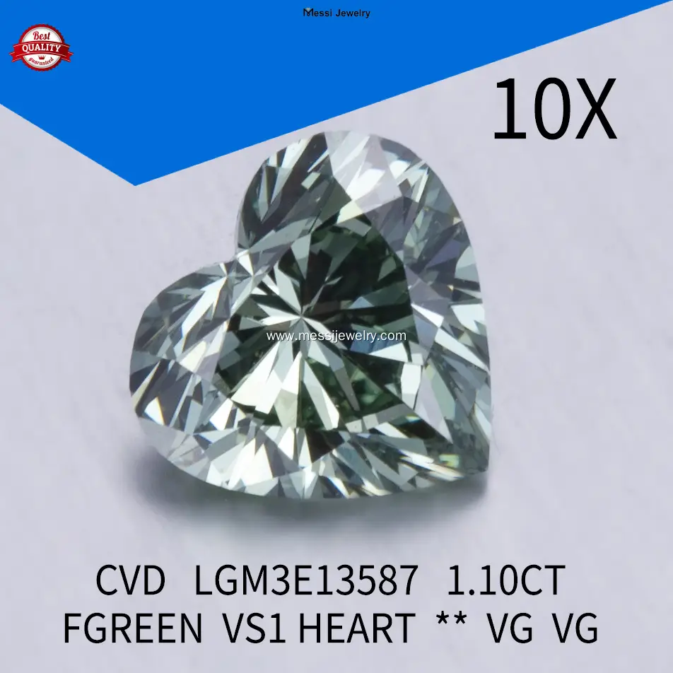 Messi Jewelry | classic heart shaped lab grown diamond customized 1