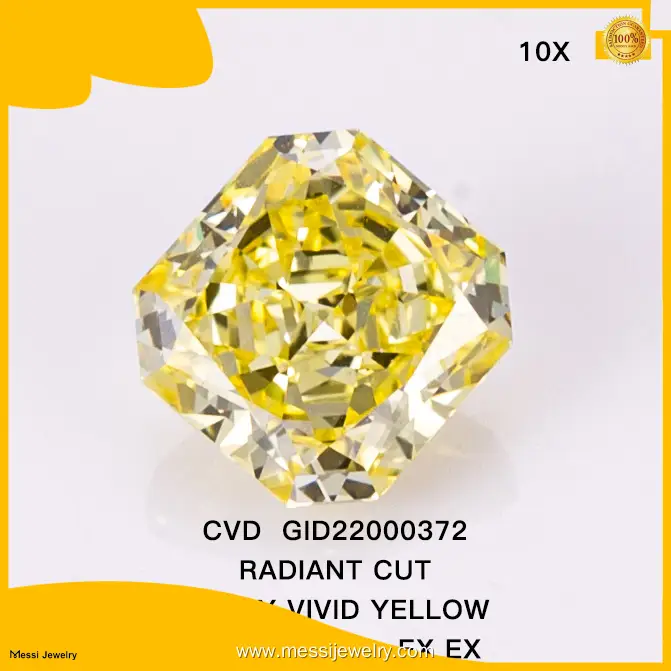 Messi Jewelry | Creative 2 carat radiant lab grown diamond high safety 1