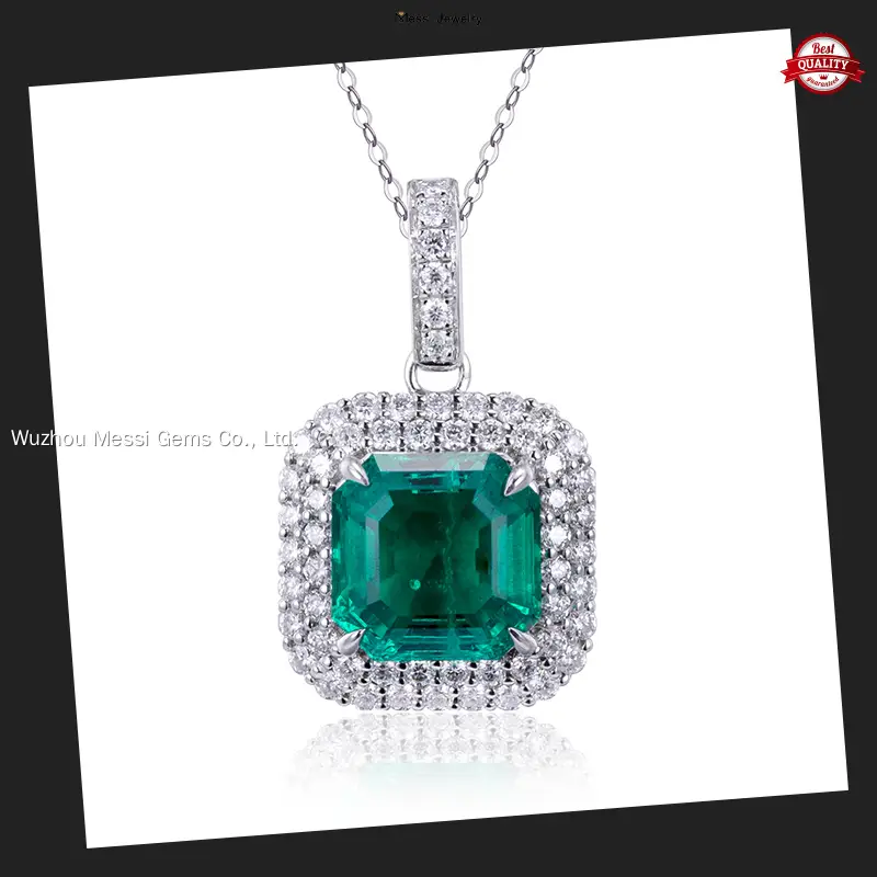 green stone necklace at Wholesale Prices | Messi Jewelry 1