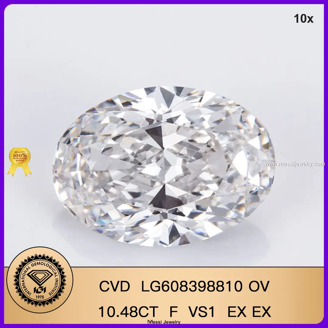 Custom large lab grown diamonds for sale with good price Manufacturer | Messi Jewelry 1