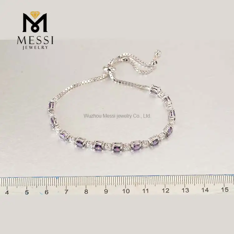 Custom sapphire bracelet with good price Manufacturer | Messi Jewelry 3