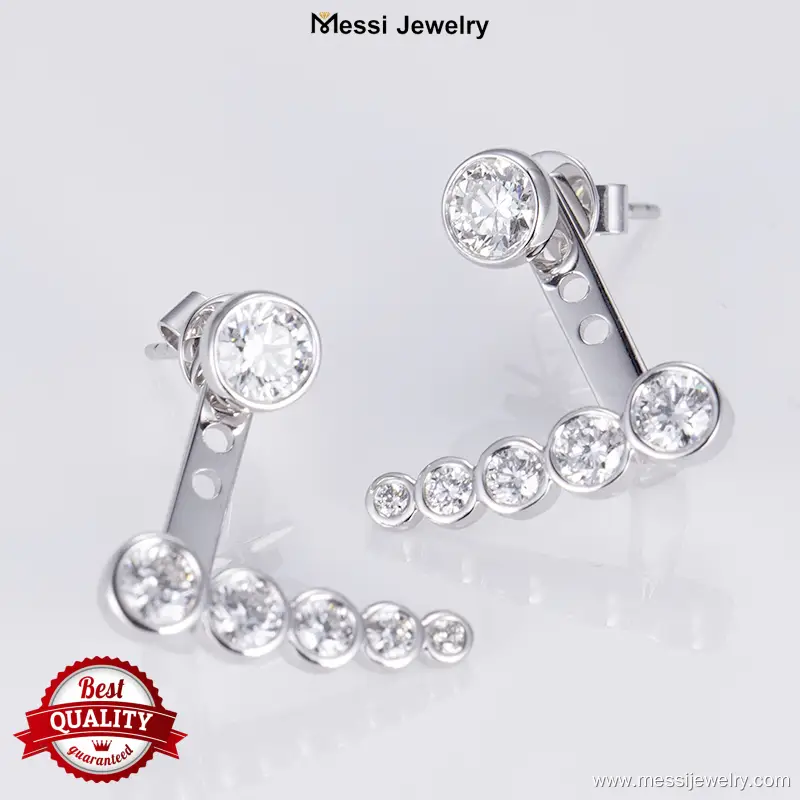 Fashion synthetic diamond earrings with good price | Messi Jewelry 1
