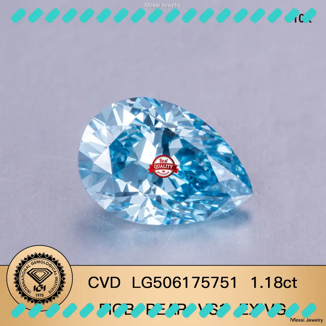Messi Jewelry | Quality lab grown pear shaped diamond manufacturers 1