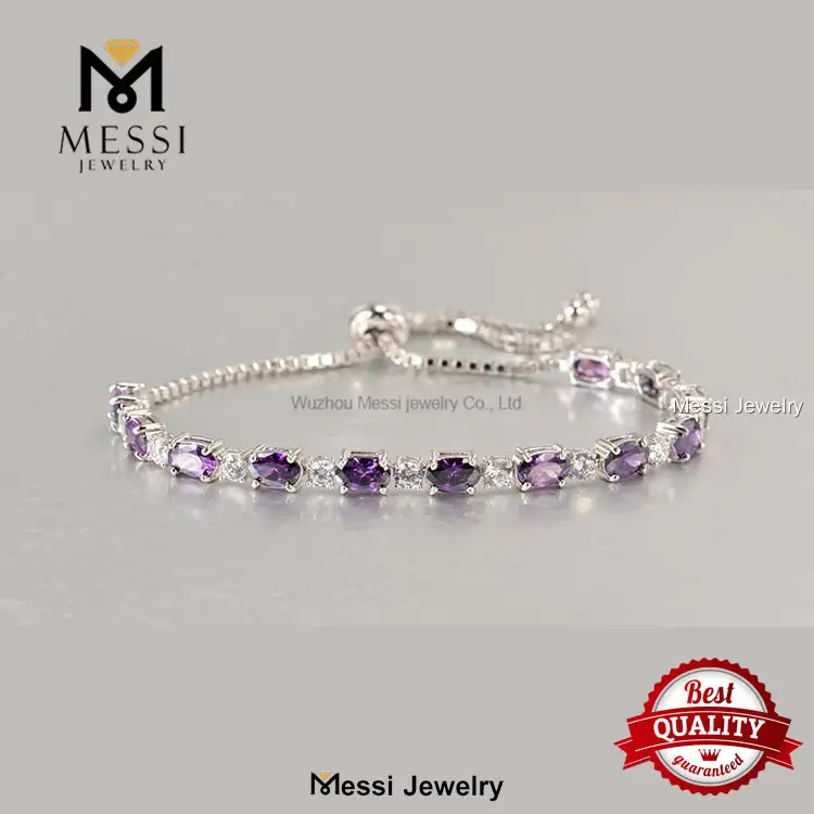 Fashion sapphire bracelet highly rated | Messi Jewelry 1