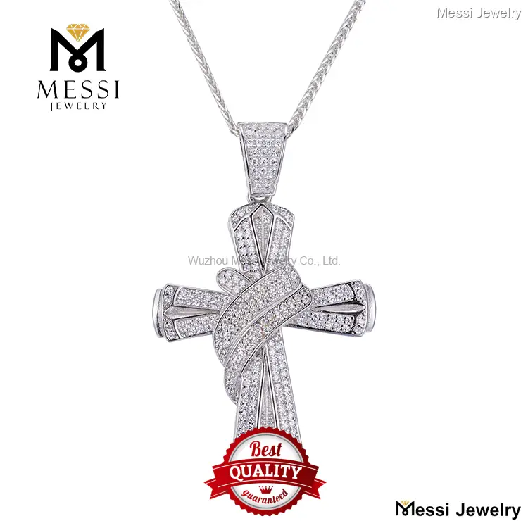 Messi Jewelry | sturdy hip hop cross pendant with custom services 1
