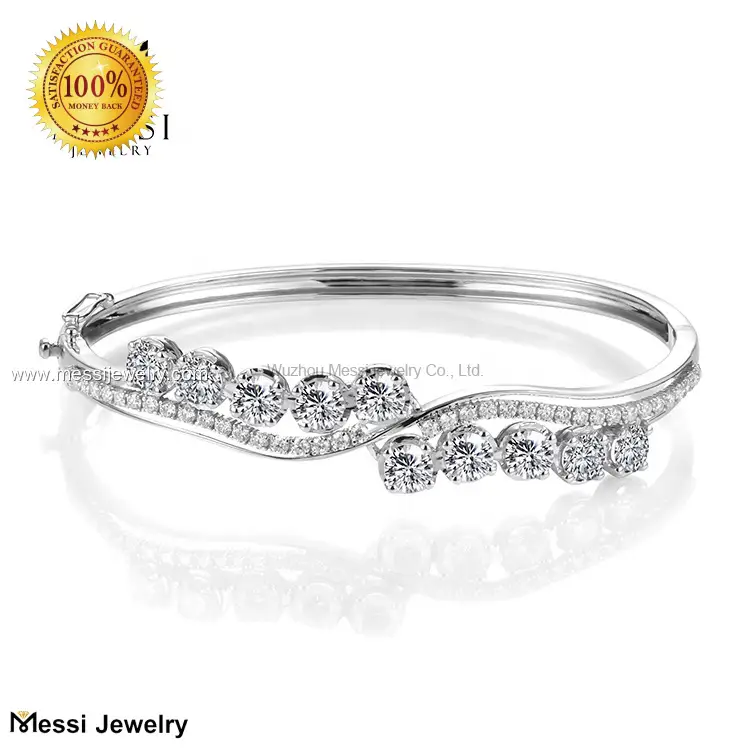 Practical moissanite gold bracelet from China | Messi Jewelry 1
