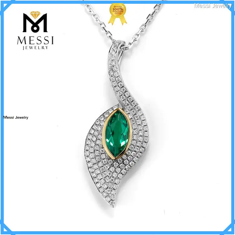 Messi Jewelry | freestanding green stone necklace factory direct supply 1