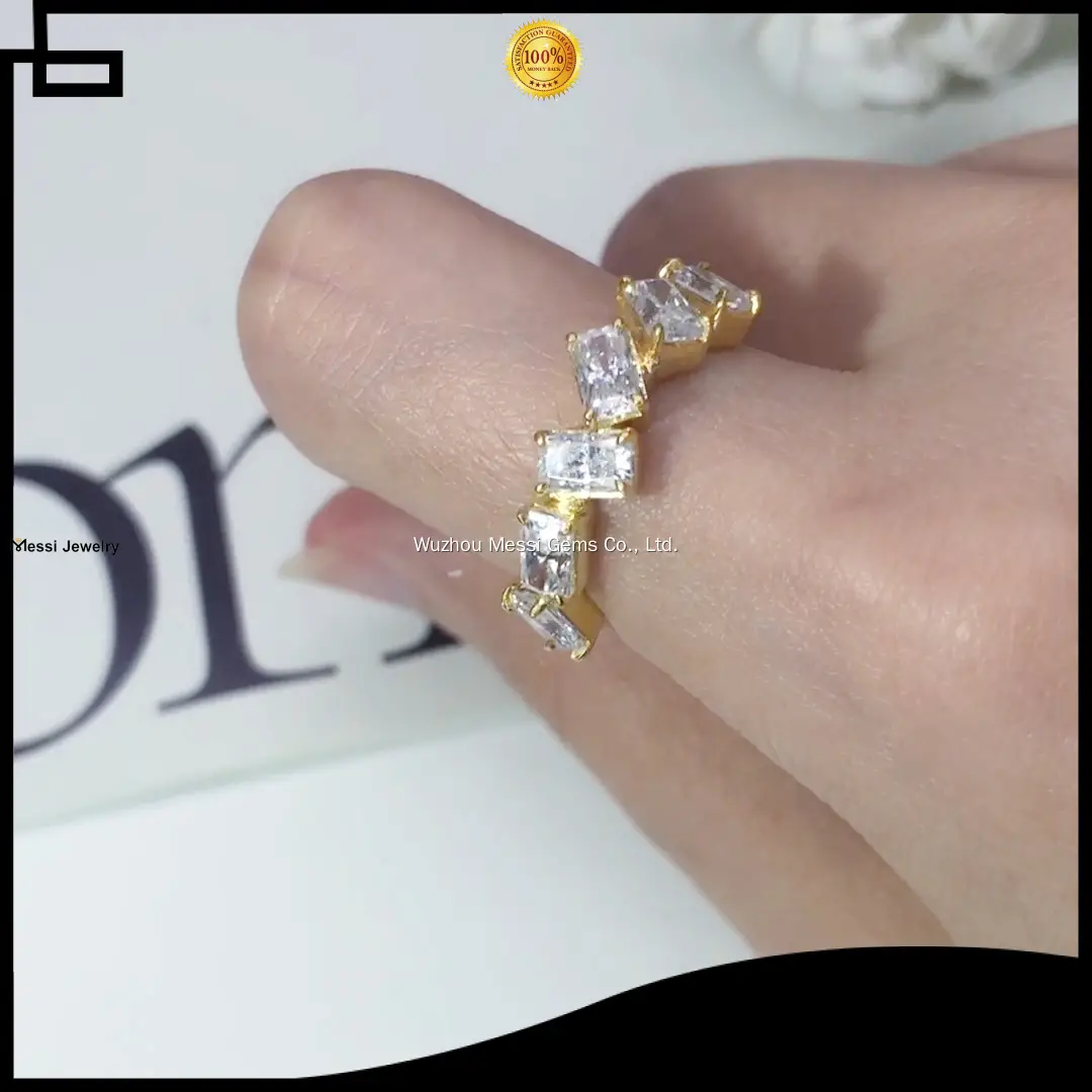 Messi Jewelry | Fine Quality moissanite sterling silver wedding sets wholesale 1