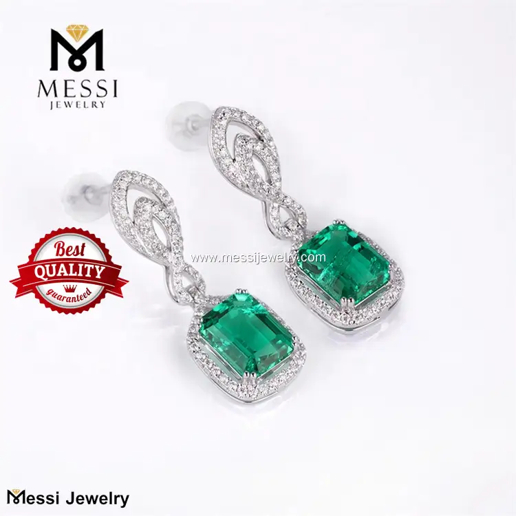 Messi Jewelry | freestanding ruby stone earrings high safety 1