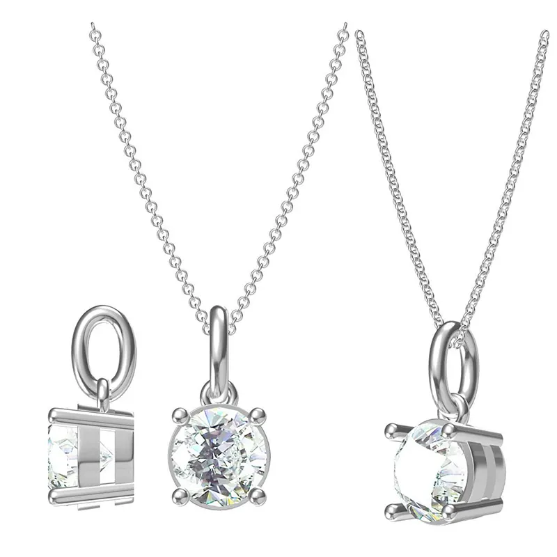 Custom moissanite silver necklace manufacturing Manufacturer | Messi Jewelry 2