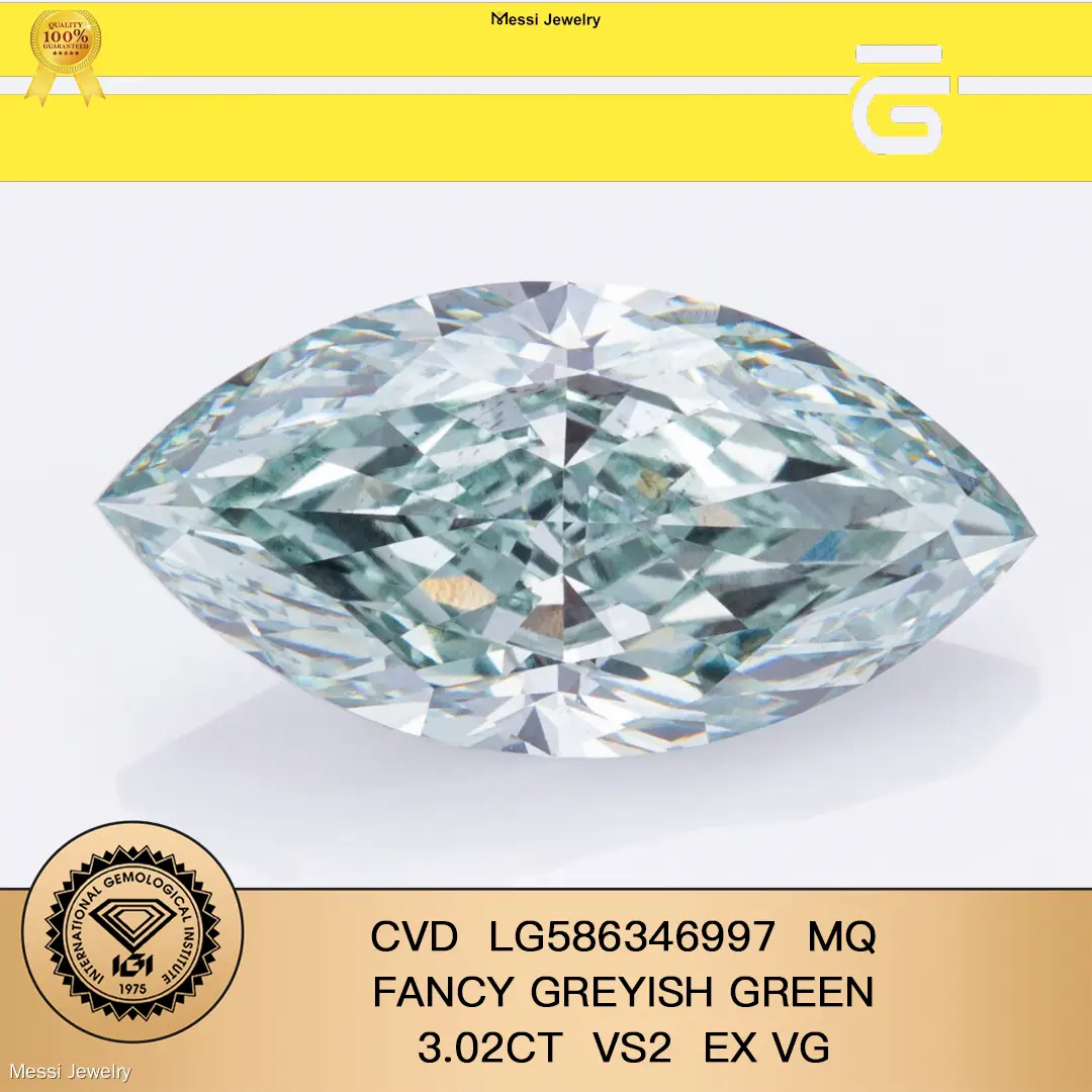 factory Direct lab green diamond with custom services | Messi Jewelry 1