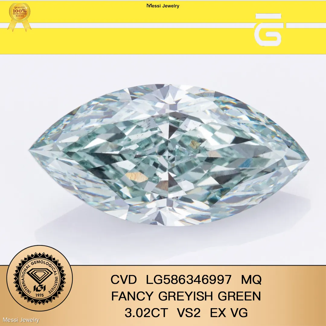 factory Direct lab green diamond with custom services | Messi Jewelry 1