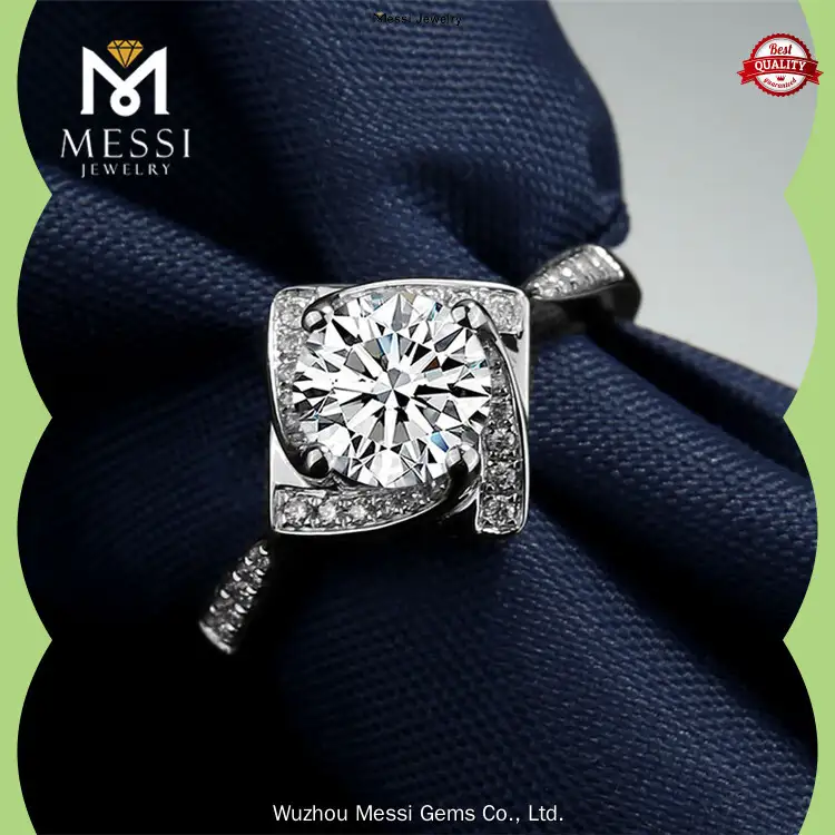 yellow gold moissanite engagement rings at Wholesale Prices | Messi Jewelry 1