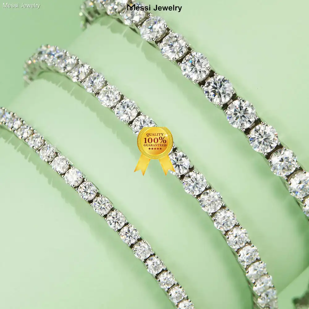 classic silver tennis bracelet factory | Messi Jewelry 1