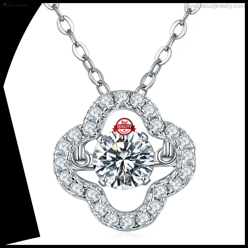 Newest moissanite silver necklace suppliers | Messi Jewelry 1