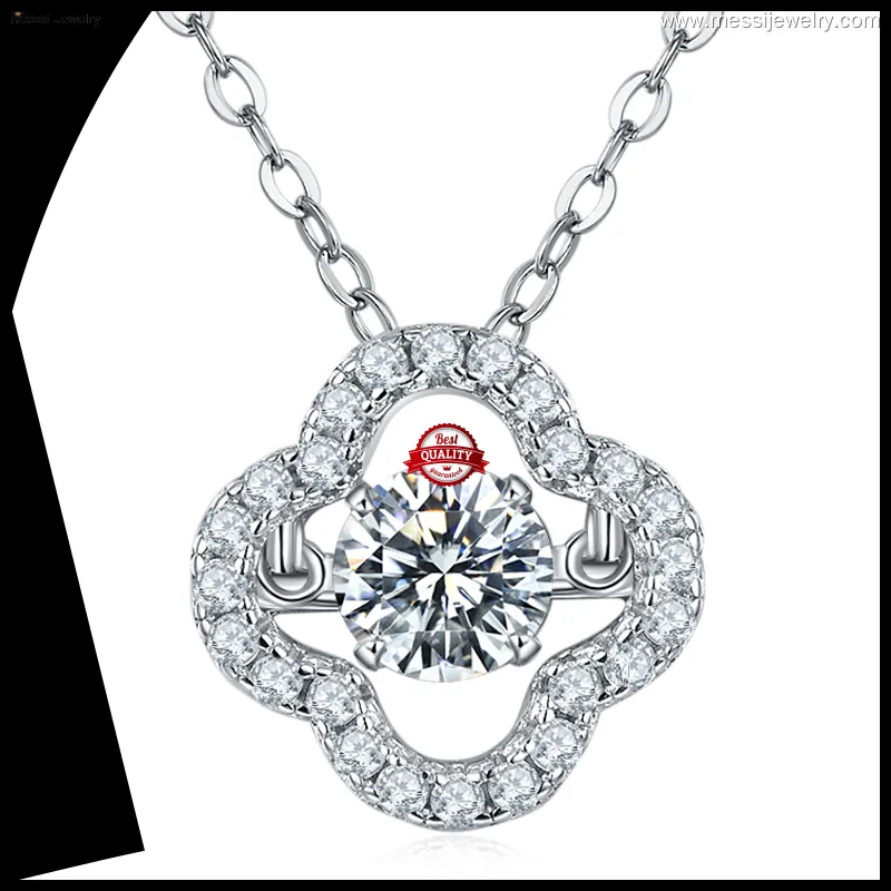 Newest moissanite silver necklace suppliers | Messi Jewelry 1