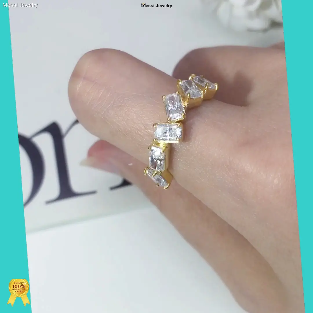 moissanite sterling silver wedding sets at Wholesale Prices | Messi Jewelry 1