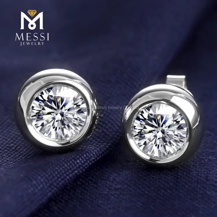 Safe To Use man made diamond earrings with good price | Messi Jewelry 4