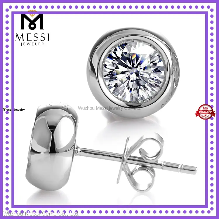 Safe To Use man made diamond earrings with good price | Messi Jewelry 1