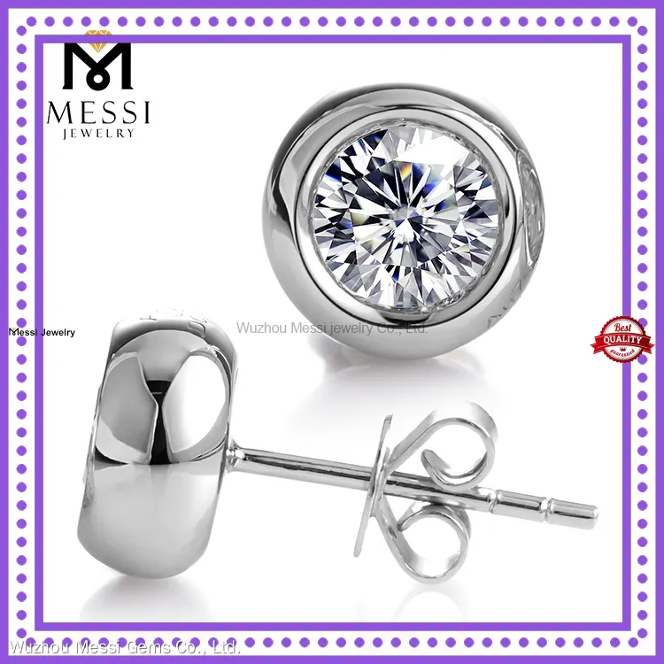 Safe To Use man made diamond earrings with good price | Messi Jewelry 1