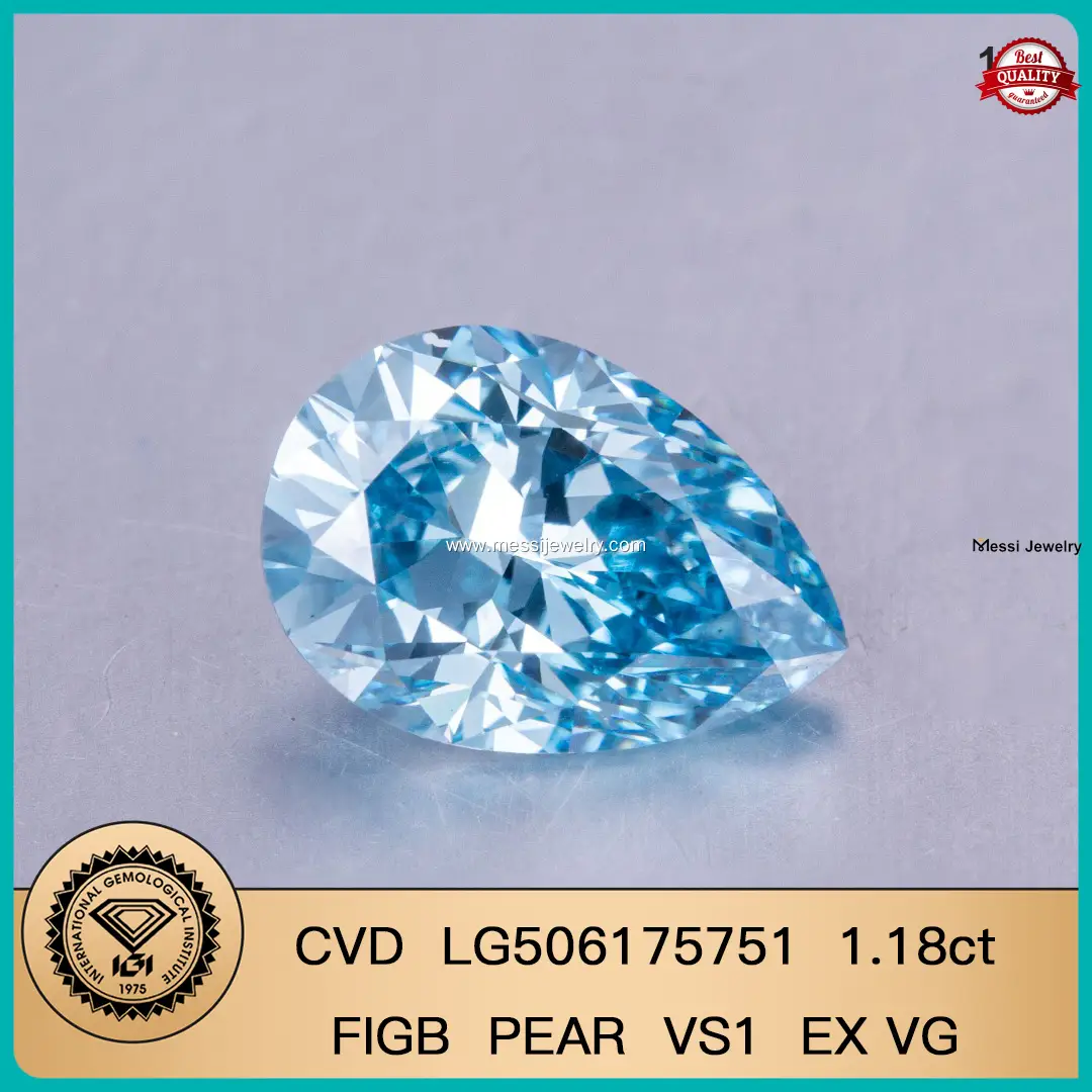 Messi Jewelry | Newest pear cut lab diamond highly rated 1