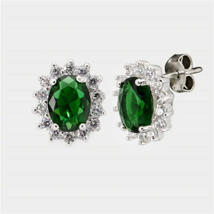 Messi Jewelry Classic Elegant Moissanite Earrings, 14k/18k Gold 6