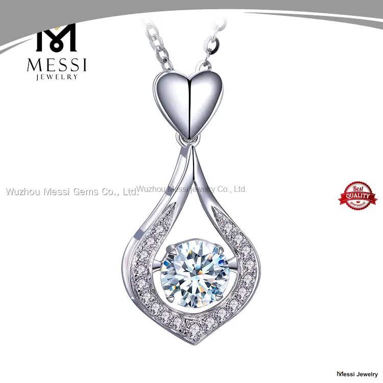 Messi Jewelry | Creative rose gold moissanite necklace high safety 1