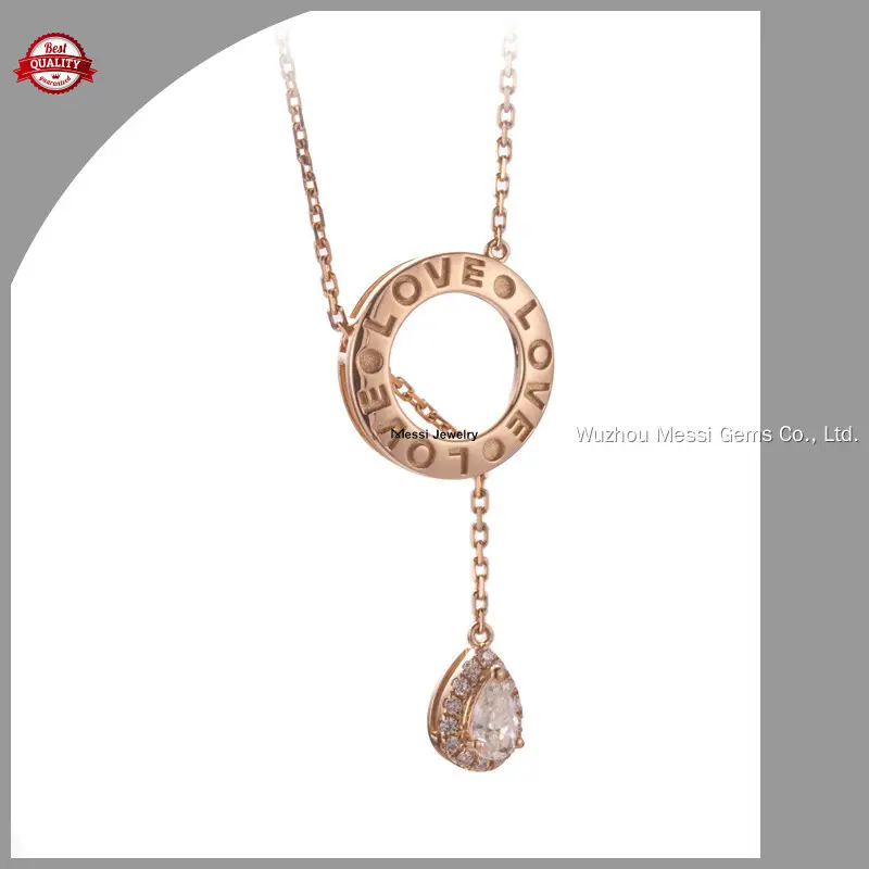 Messi Jewelry | Low-cost rose gold moissanite necklace manufacturing 1