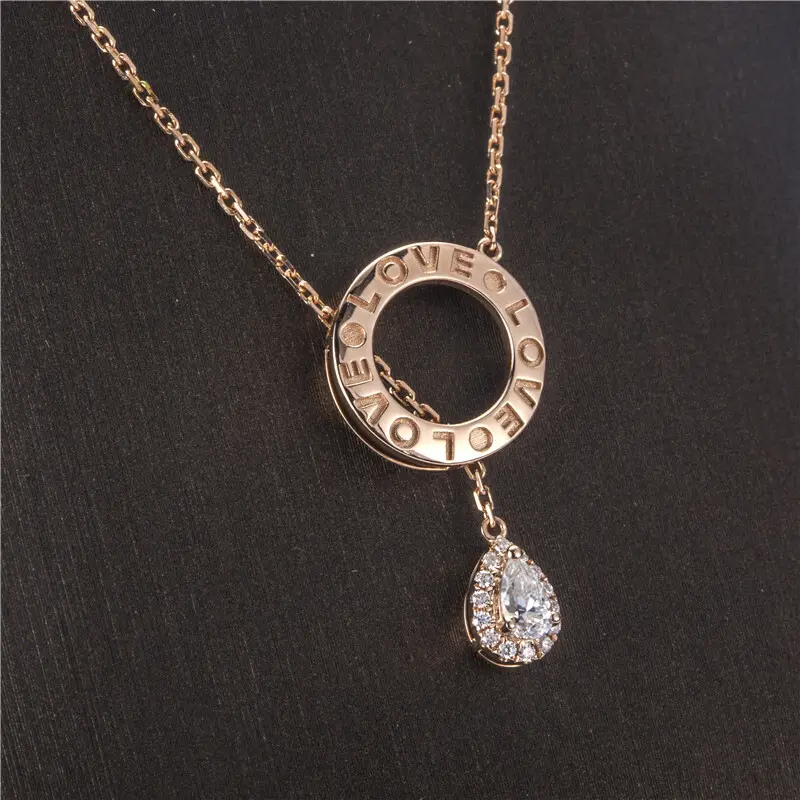 Messi Jewelry | Low-cost rose gold moissanite necklace manufacturing 4