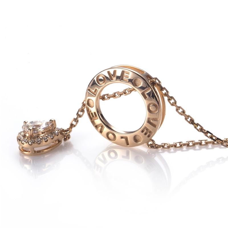 Messi Jewelry | Low-cost rose gold moissanite necklace manufacturing 9