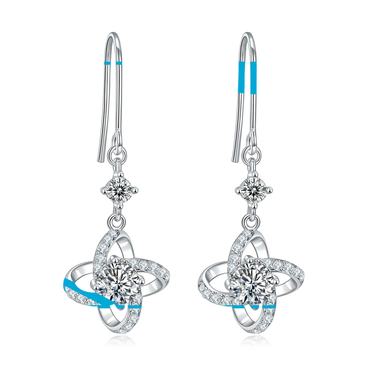 Messi Jewelry | Hot Sale moissanite sterling silver stud earrings manufacturers 1
