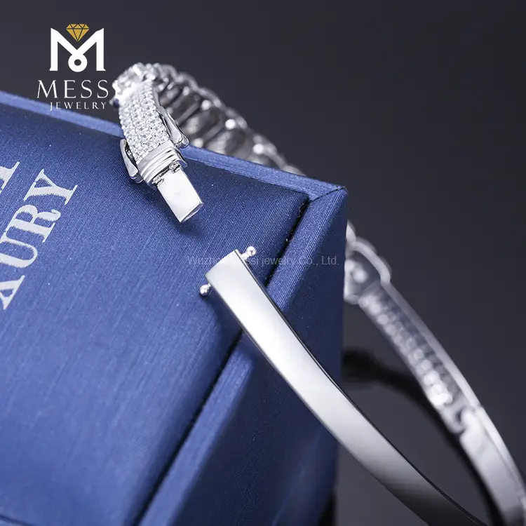 Custom moissanite tennis bracelet white gold series Manufacturer | Messi Jewelry 5