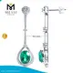 green stone earrings at Wholesale Prices | Messi Jewelry 1