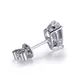 Customized moissanite stud earrings in 14k white gold suppliers | Messi Jewelry 3
